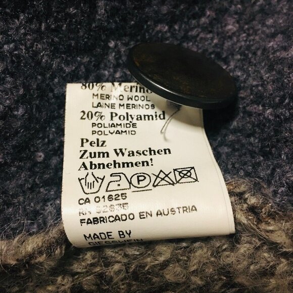 GIESSWEIN Gray Beige Boiled Wool Fur Hood Sweater Coat Horse Buggy EU36 US6-8 - Picture 7 of 7